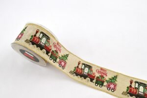 Κορδέλα MERRY CHRISTMAS WAGON (6.7cm x 9m)