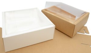 Χάρτινο Κουτί Παρουσίασης με Καπάκι Ζελατίνα 30x30x7.4cm