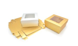 Χάρτινο Κουτί Συσκευασίας με Παράθυρο Ζελατίνα 13x13x6cm