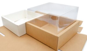 ΧΑΡΤΙΝΟ ΚΟΥΤΙ ME ΨΗΛΟ KAΠΑΚΙ ΖΕΛΑΤΙΝΑ 30x30x16cm