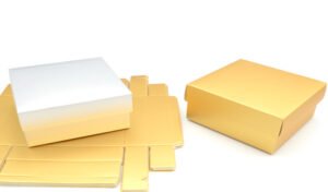 ΧΑΡΤΙΝΟ ΚΟΥΤΙ ΜΕ ΚΑΠΑΚΙ ΧΡΥΣΟ/ΑΣΗΜΙ 22 x 17 x 7.5cm