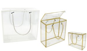 ΤΣΑΝΤΑ ΚΟΥΤΙ ΠΑΡΑΛΛΗΛΟΓΡΑΜΟ ΖΕΛΑΤΙΝΑ ΜΕ ΚΟΡΔΟΝΙ 25 x 10cm