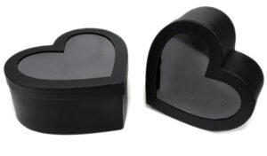 ΚΟΥΤΙ ΚΑΡΔΙΑ ΜΑΥΡΟ ΣΕΤ/2 ΜΕ ΠΑΡΑΘΥΡΟ ΖΕΛΑΤΙΝΑ