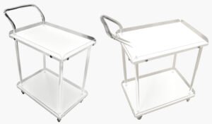 ΑΚΡΥΛΙΚΟ ΤΡΟΛΕΙ ΜΕ ΞΥΛΙΝΑ ΡΑΦΙΑ 2 ΘΕΣΕΩΝ