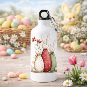 Προσωποποιημένο Πασχαλινό Παγούρι Αλουμινίου "The Bunny Family" Karaververis