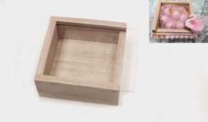 ΞΥΛΙΝΟ ΚΟΥΤΙ ΤΕΤΡΑΓΩΝΟ ΜΕ ΠΛΕΞΙΓΚΛΑΣ 7cm