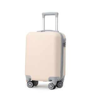 Βαλίτσα Καμπίνας Μπεζ 52x33x20cm Mε Αποσπώμενες Ρόδες